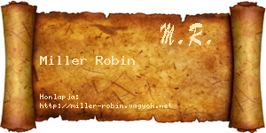 Miller Robin névjegykártya
